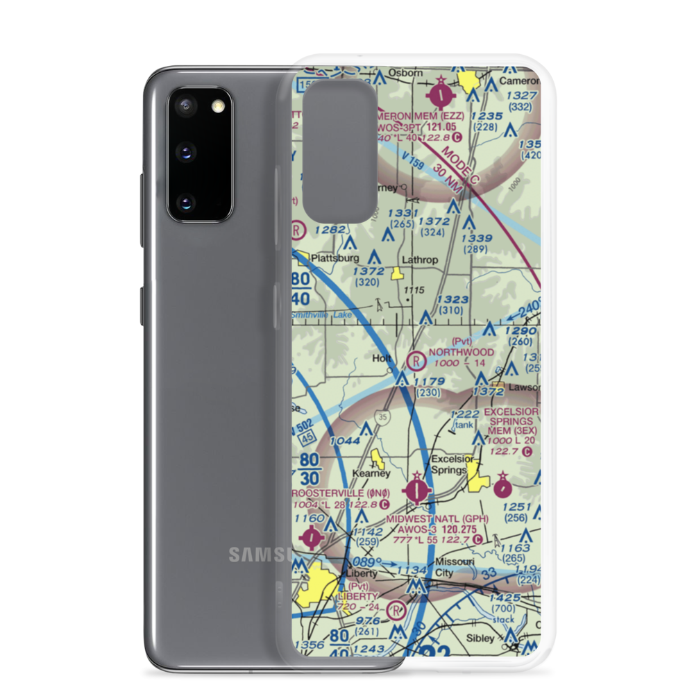 Northwood Airport (2MO2) VFR Sectional Samsung Case Samsung Galaxy S20 model shown