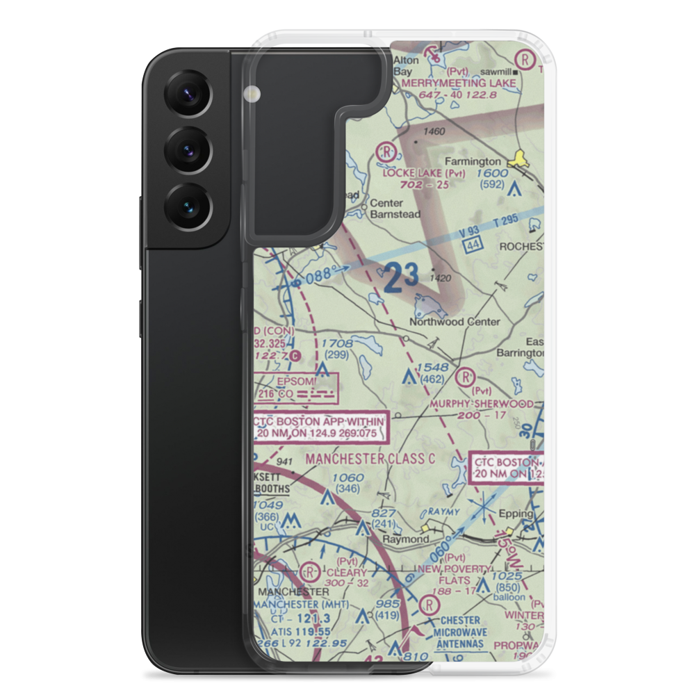 Northwood Airport (NH84) VFR Sectional Samsung Case Samsung Galaxy S22 Plus model shown