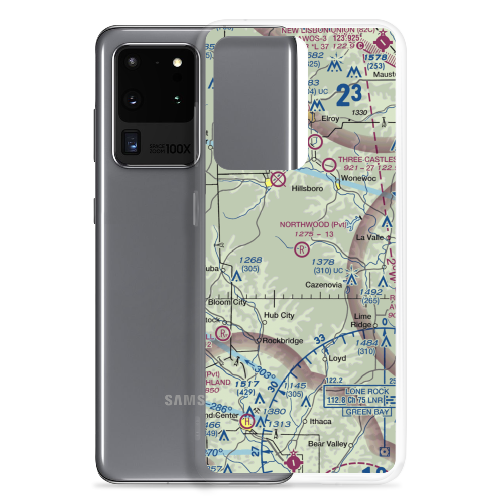 Northwood Airstrip (WI54) VFR Sectional Samsung Case Samsung Galaxy S20 Ultra model shown