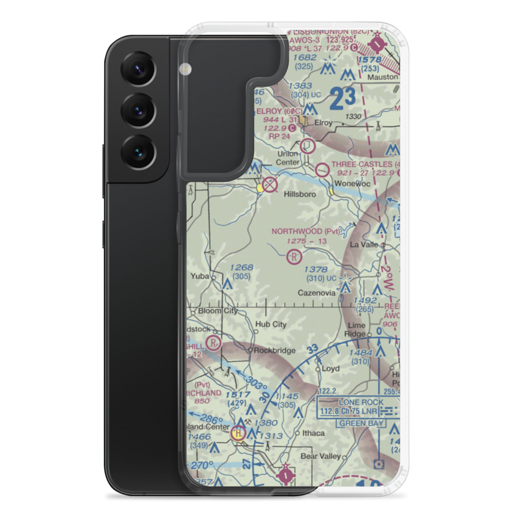Northwood Airstrip (WI54) VFR Sectional Samsung Case Samsung Galaxy S22 Plus model shown