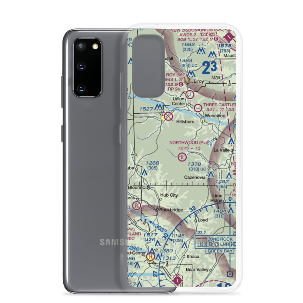 Northwood Airstrip (WI54) VFR Sectional Samsung Case Samsung Galaxy S20 model shown