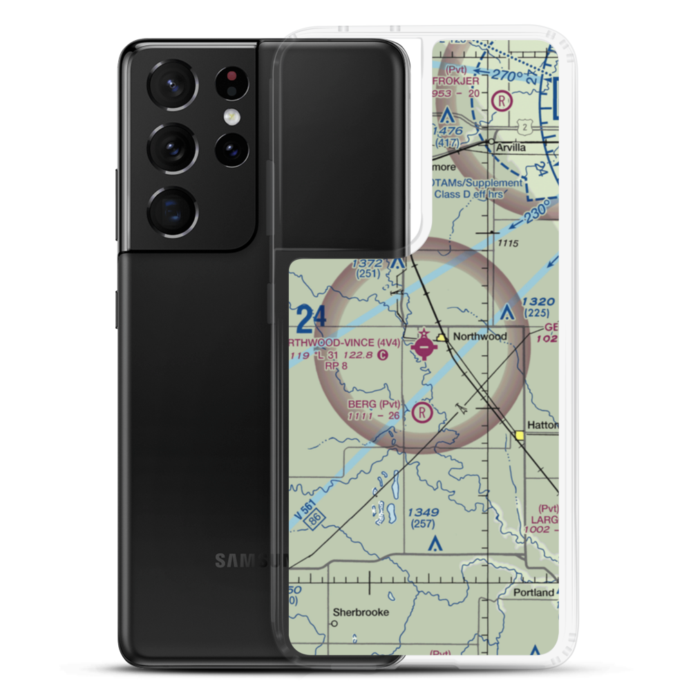 Northwood Municipal Vince Field (4V4) VFR Sectional Samsung Case Samsung Galaxy S21 Ultra model shown