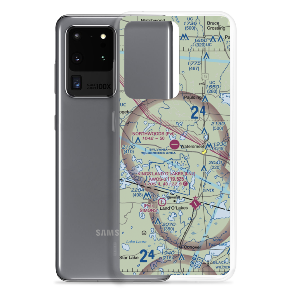 Northwoods Airport (72MI) VFR Sectional Samsung Case Samsung Galaxy S20 Ultra model shown