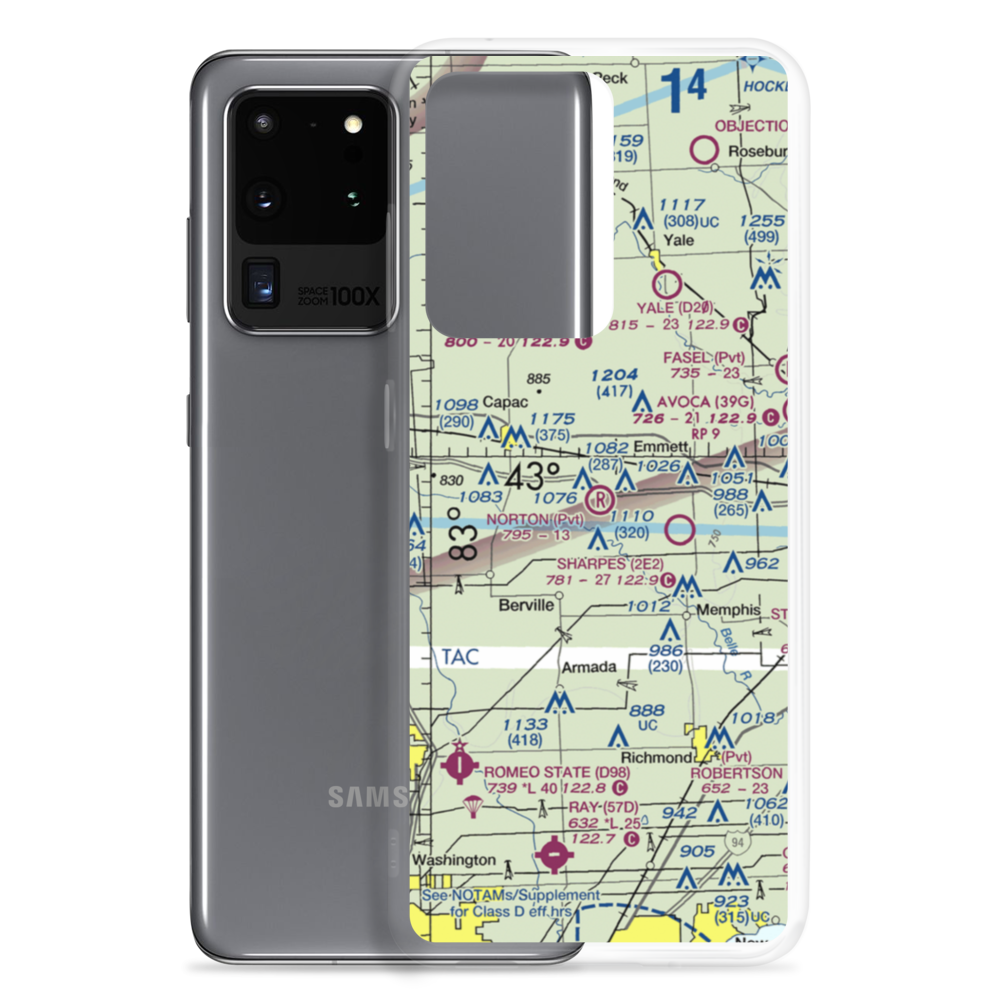 Norton Field (75MI) VFR Sectional Samsung Case Samsung Galaxy S20 Ultra model shown