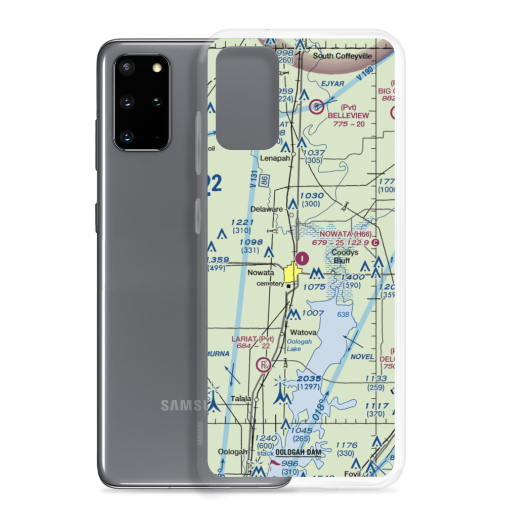 Nowata Municipal Airport (H66) VFR Sectional Samsung Case Samsung Galaxy S20 Plus model shown