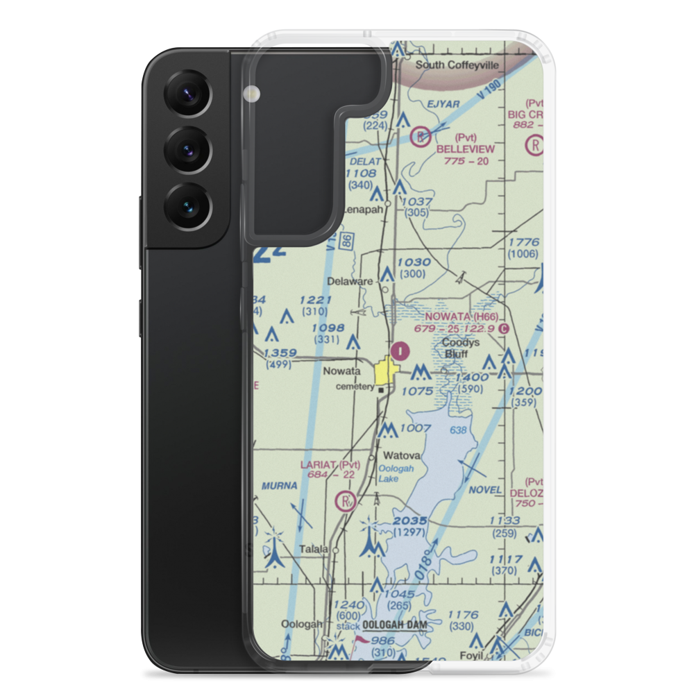 Nowata Municipal Airport (H66) VFR Sectional Samsung Case Samsung Galaxy S22 Plus model shown