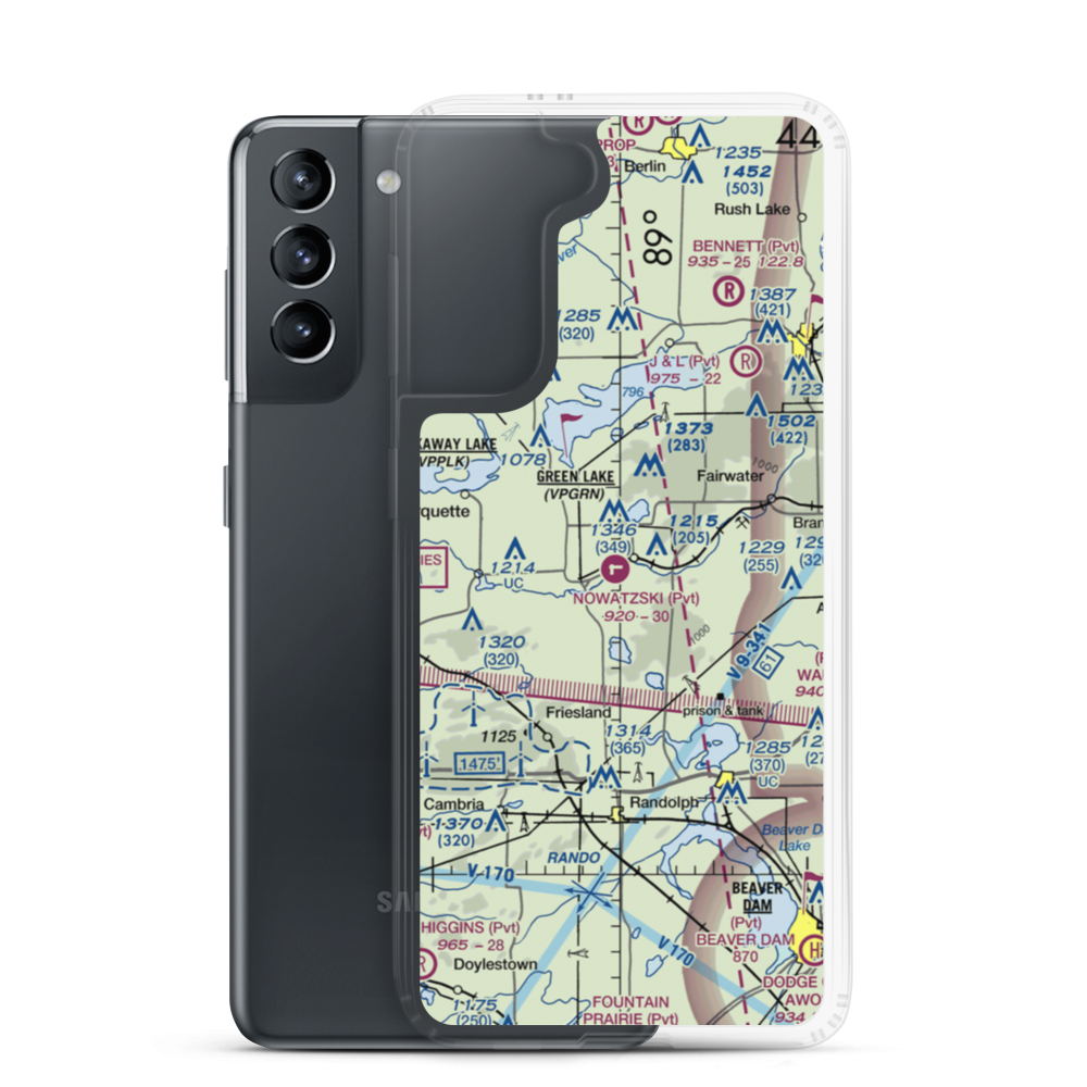 Nowatzski Field (13WI) VFR Sectional Samsung Case Samsung Galaxy S21 model shown