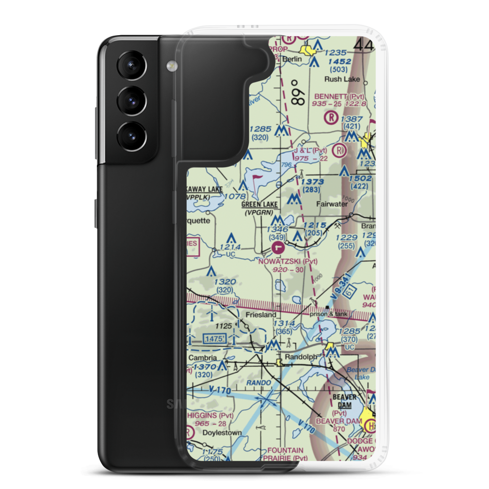 Nowatzski Field (13WI) VFR Sectional Samsung Case Samsung Galaxy S21 Plus model shown