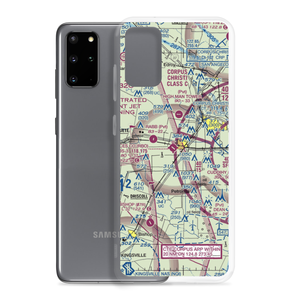 Nueces County Airport (RBO) VFR Sectional Samsung Case Samsung Galaxy S20 Plus model shown