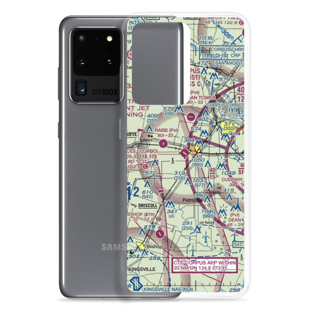 Nueces County Airport (RBO) VFR Sectional Samsung Case Samsung Galaxy S20 Ultra model shown