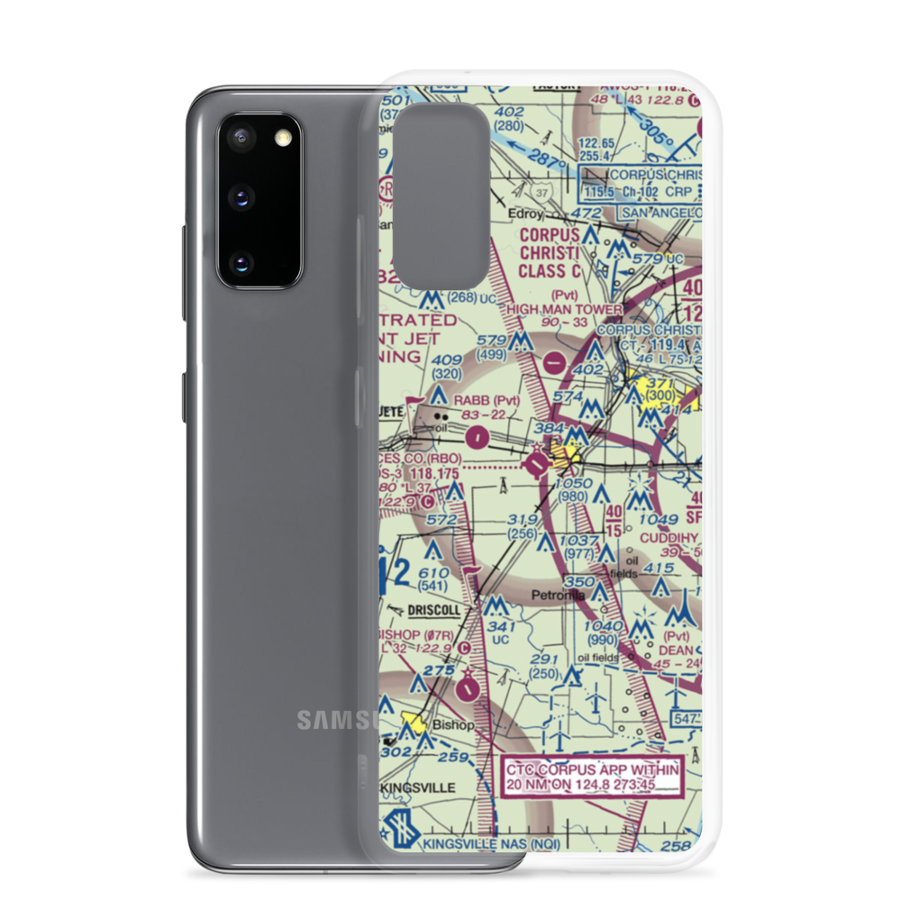 Nueces County Airport (RBO) VFR Sectional Samsung Case Samsung Galaxy S20 model shown