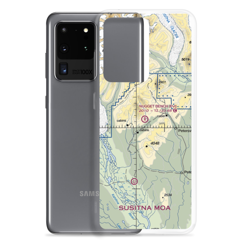 Nugget Bench Airport (33AK) VFR Sectional Samsung Case Samsung Galaxy S20 Ultra model shown