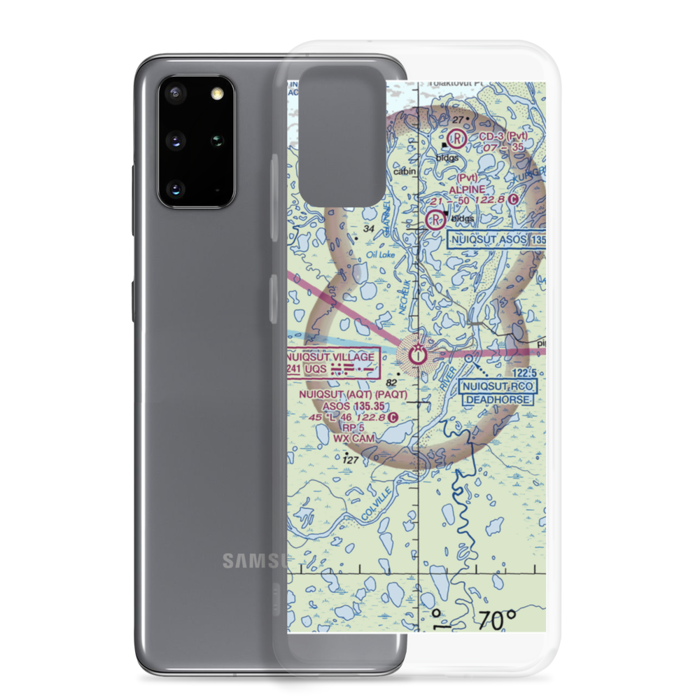 Nuiqsut Airport (AQT) VFR Sectional Samsung Case Samsung Galaxy S20 Plus model shown