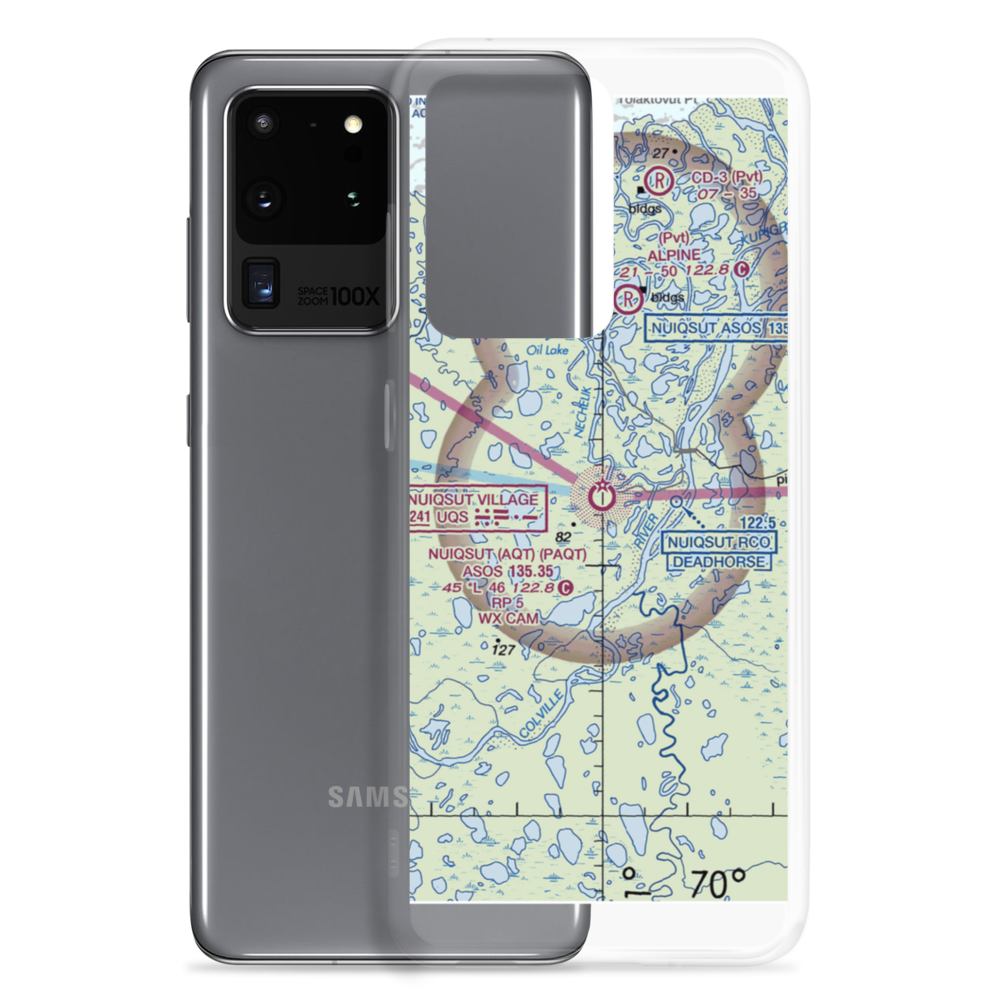 Nuiqsut Airport (AQT) VFR Sectional Samsung Case Samsung Galaxy S20 Ultra model shown