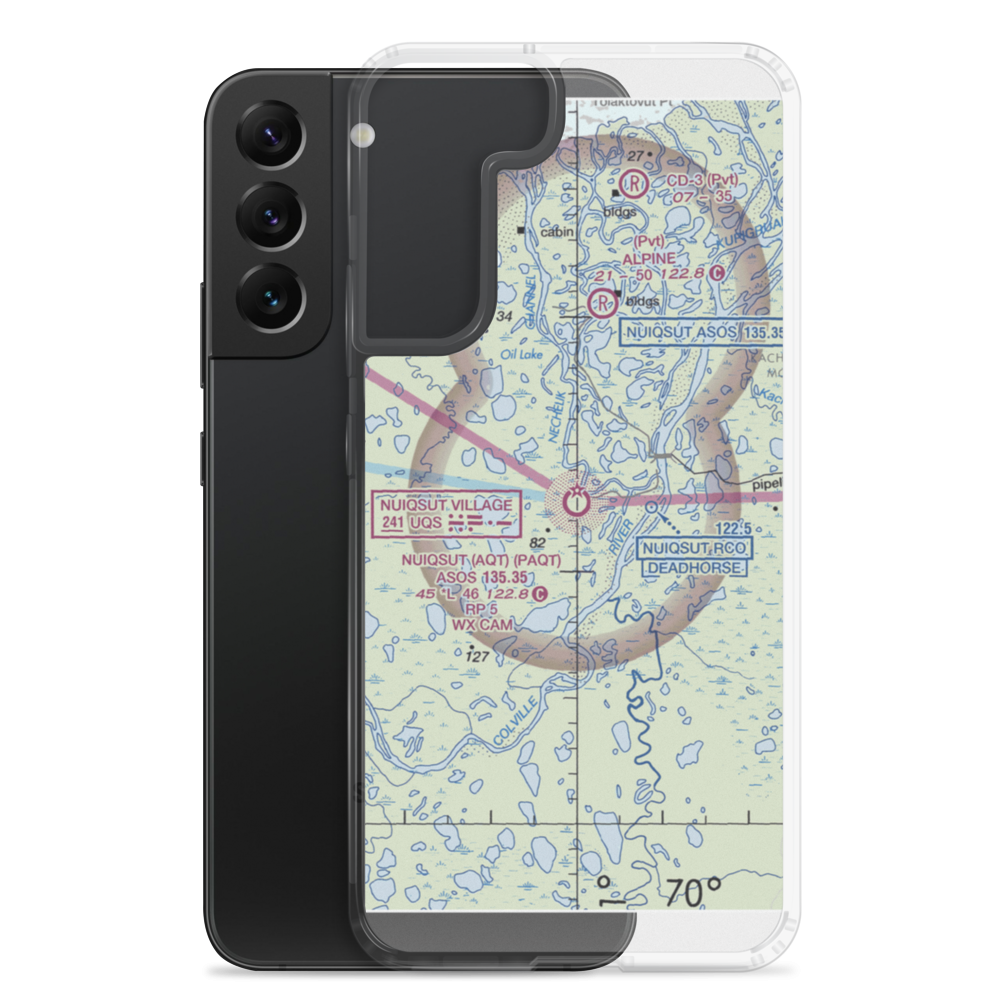 Nuiqsut Airport (AQT) VFR Sectional Samsung Case Samsung Galaxy S22 Plus model shown