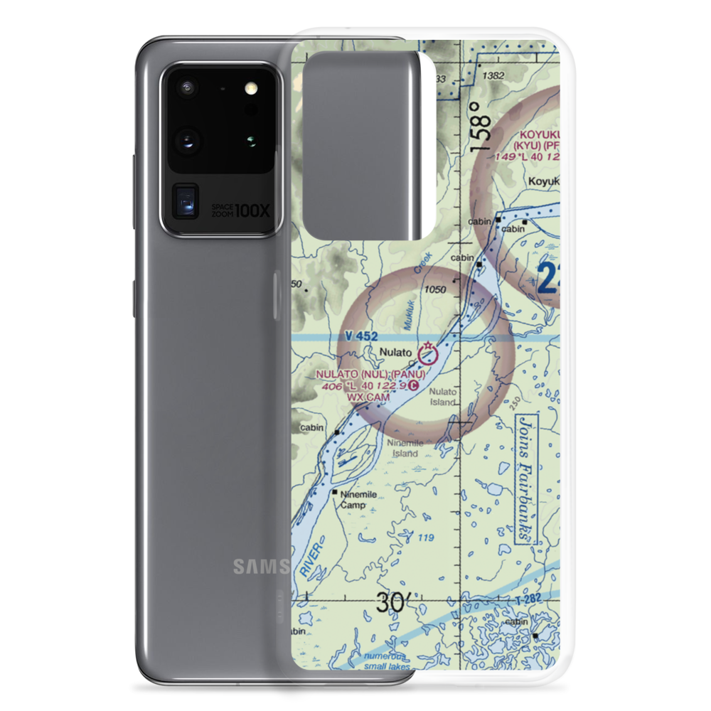 Nulato Airport (NUL) VFR Sectional Samsung Case Samsung Galaxy S20 Ultra model shown