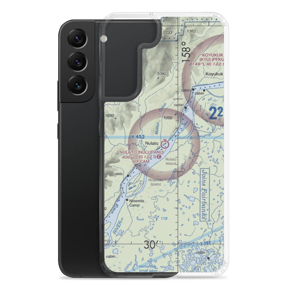 Nulato Airport (NUL) VFR Sectional Samsung Case Samsung Galaxy S22 Plus model shown