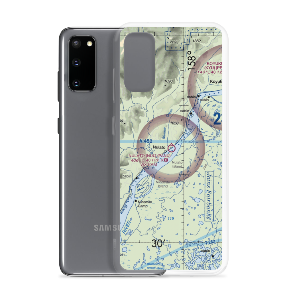 Nulato Airport (NUL) VFR Sectional Samsung Case Samsung Galaxy S20 model shown