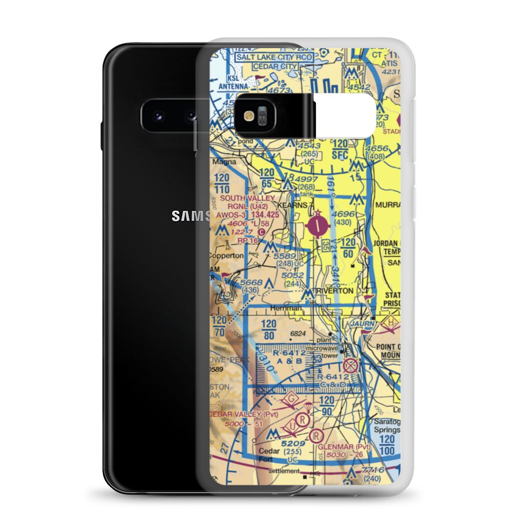 Number 18 Airport (UT13) VFR Sectional Samsung Case Samsung Galaxy S10 model shown