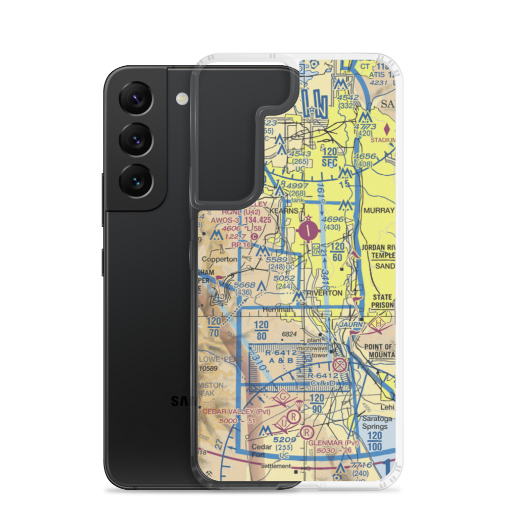 Number 18 Airport (UT13) VFR Sectional Samsung Case Samsung Galaxy S22 model shown