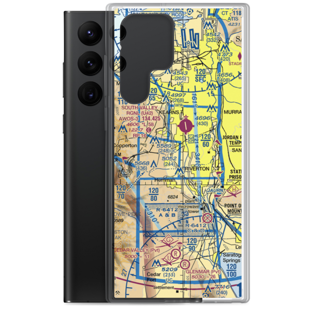 Number 18 Airport (UT13) VFR Sectional Samsung Case Samsung Galaxy S22 Ultra model shown