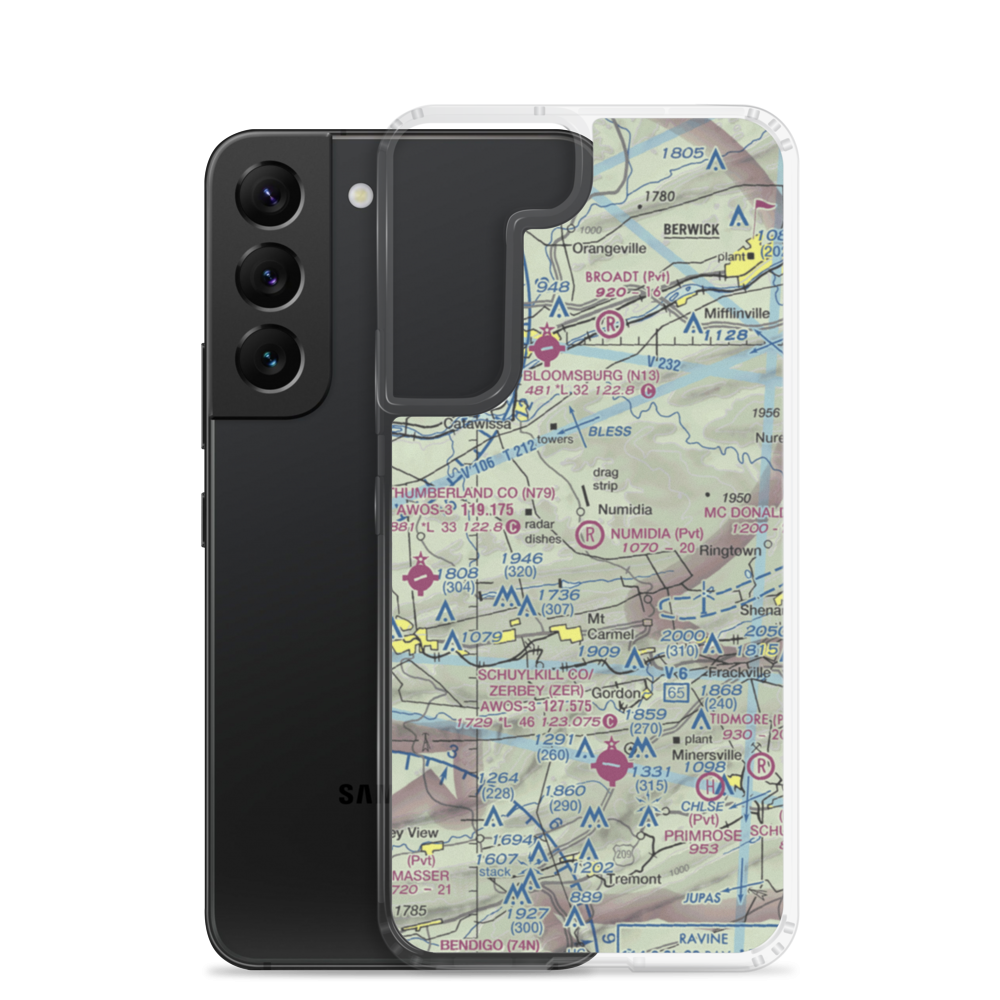Numidia Airport (8PA0) VFR Sectional Samsung Case Samsung Galaxy S22 model shown