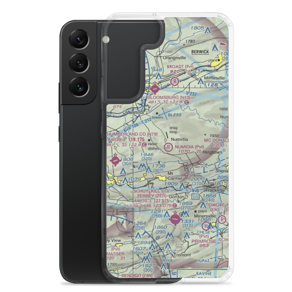Numidia Airport (8PA0) VFR Sectional Samsung Case Samsung Galaxy S22 Plus model shown