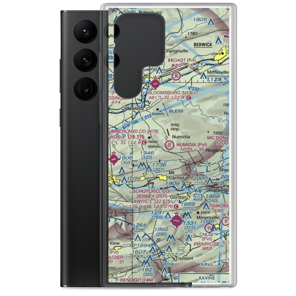 Numidia Airport (8PA0) VFR Sectional Samsung Case Samsung Galaxy S22 Ultra model shown