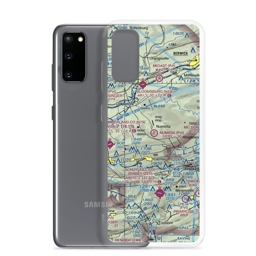 Numidia Airport (8PA0) VFR Sectional Samsung Case Samsung Galaxy S20 model shown