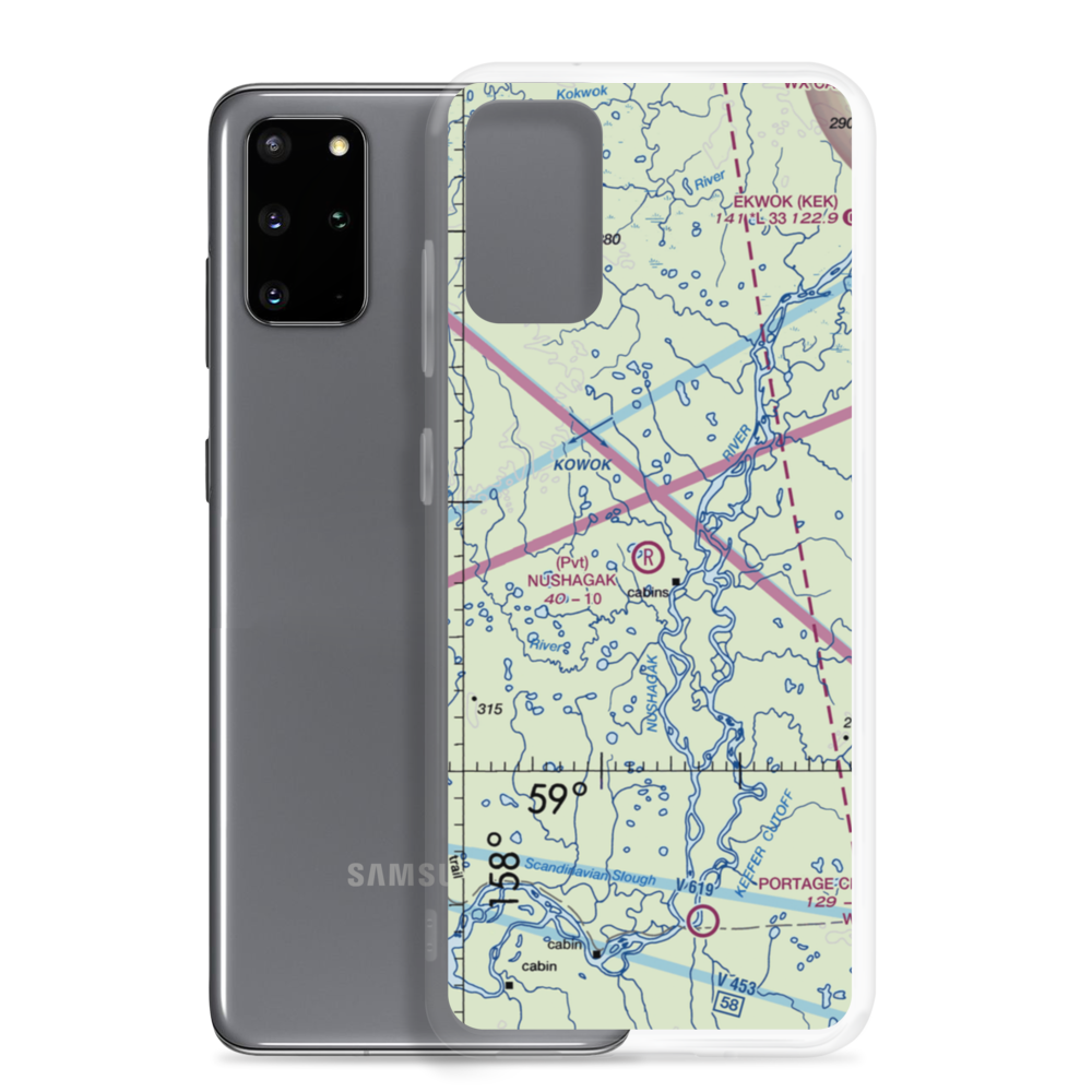 Nushagak Airport (AK21) VFR Sectional Samsung Case Samsung Galaxy S20 Plus model shown