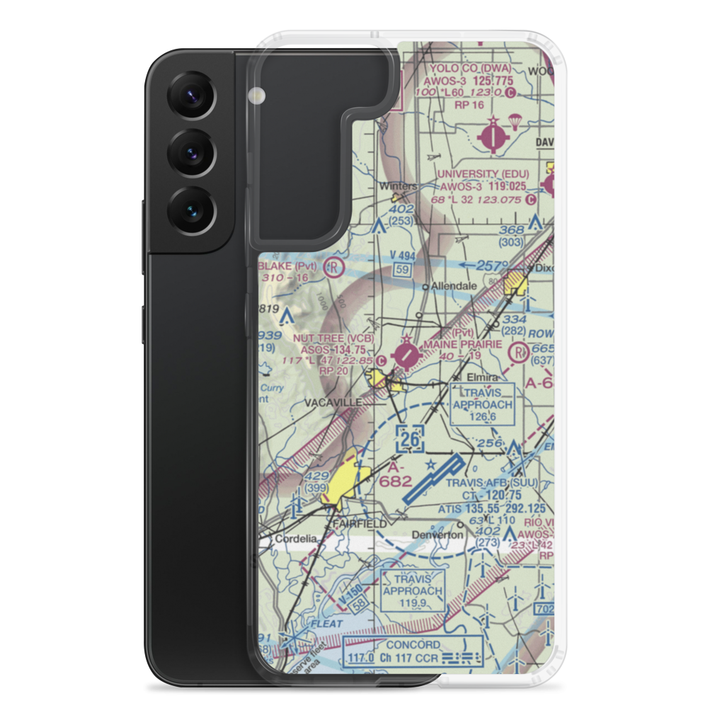 Nut Tree Airport (VCB) VFR Sectional Samsung Case Samsung Galaxy S22 Plus model shown