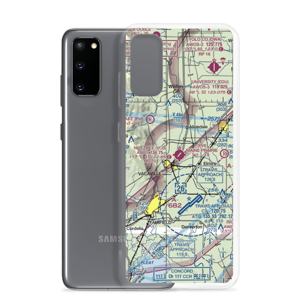 Nut Tree Airport (VCB) VFR Sectional Samsung Case Samsung Galaxy S20 model shown