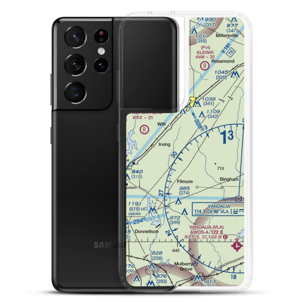 O K Flying Club Inc Airport (28IS) VFR Sectional Samsung Case Samsung Galaxy S21 Ultra model shown