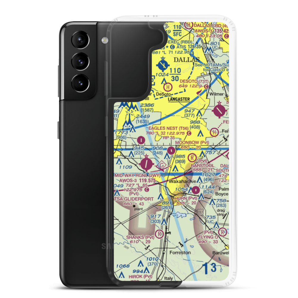 O'Brien Airpark (25XS) VFR Sectional Samsung Case Samsung Galaxy S21 Plus model shown