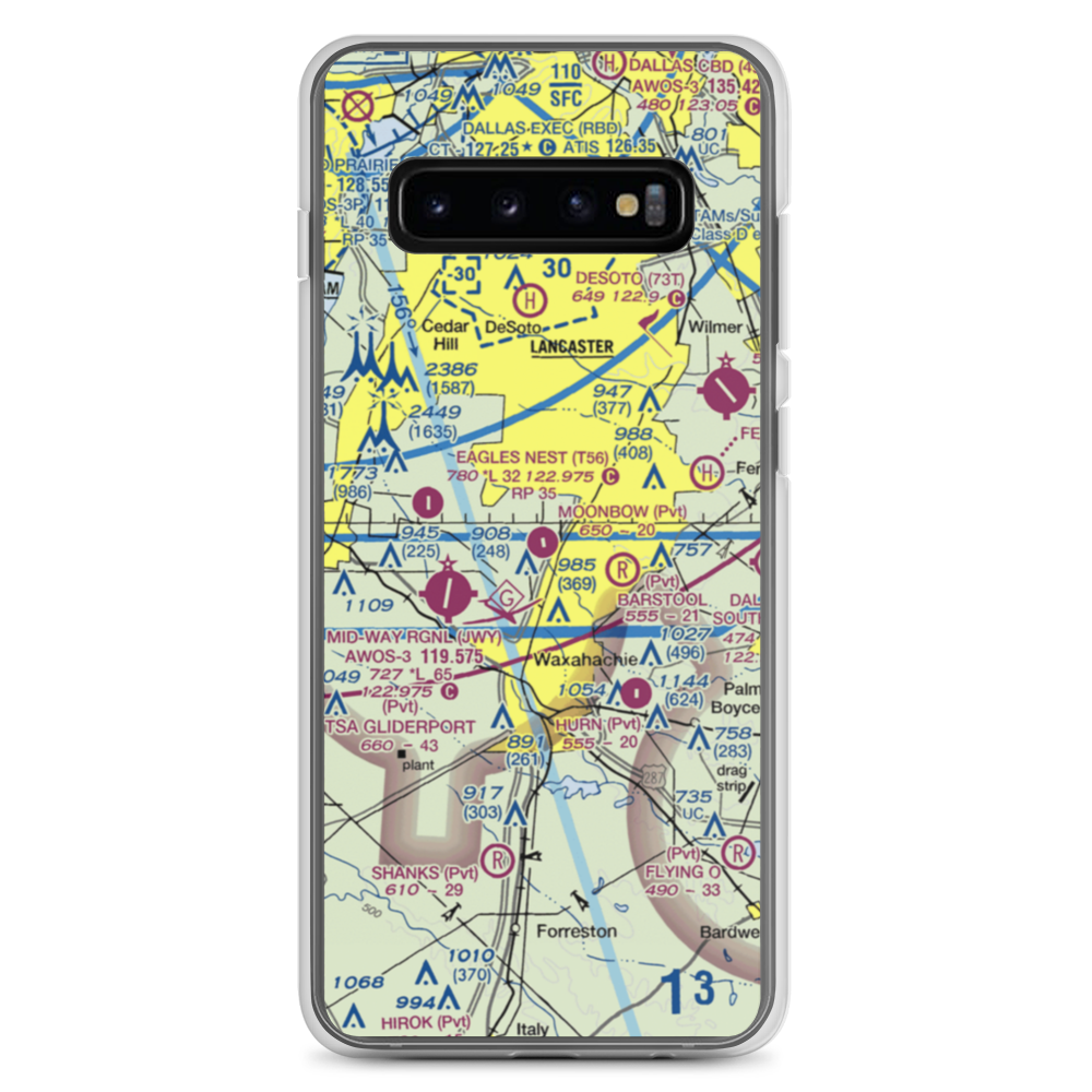 O'Brien Airpark (25XS) VFR Sectional Samsung Case Samsung Galaxy S10+ model shown