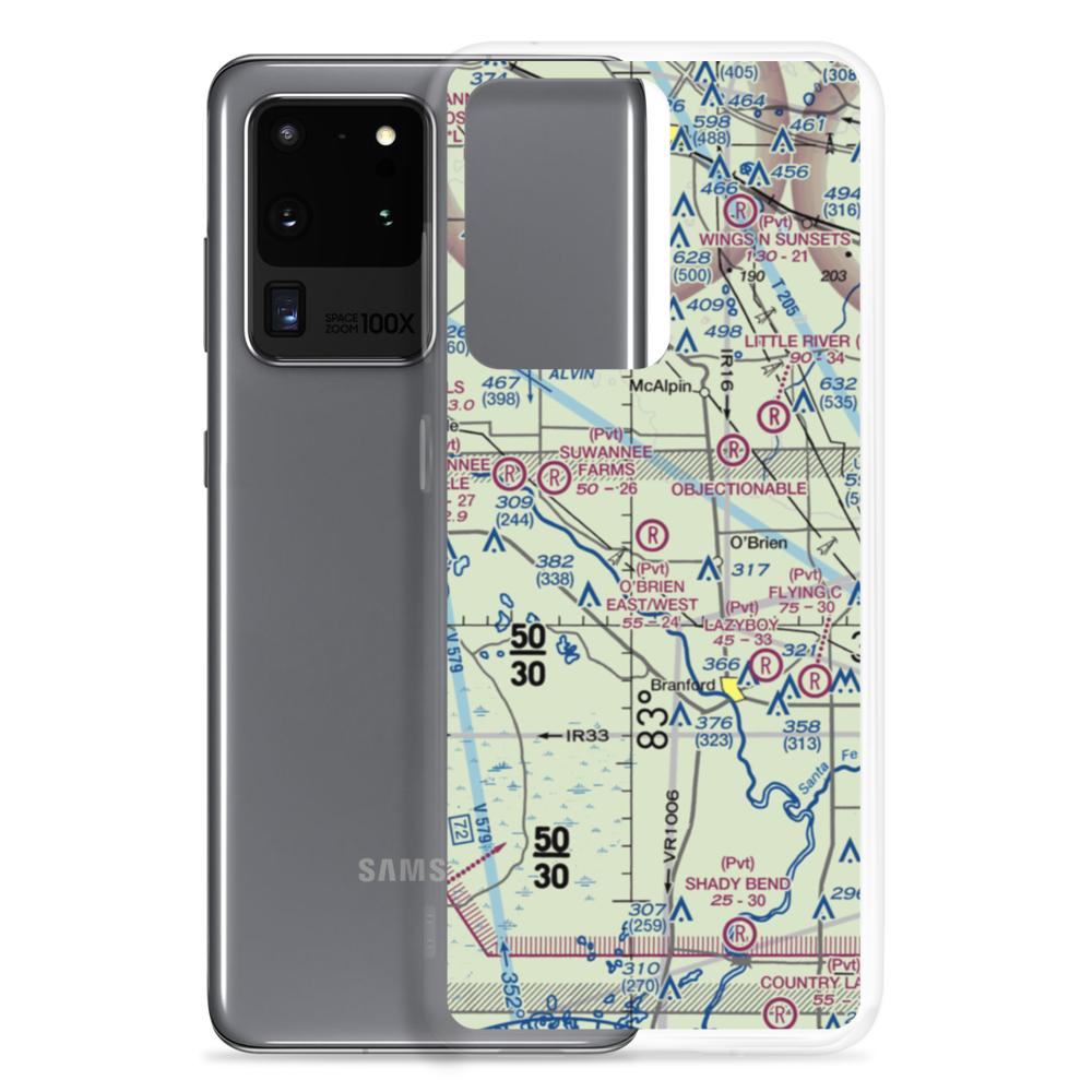 O'Brien Airpark East/West Airport (FD71) VFR Sectional Samsung Case Samsung Galaxy S20 Ultra model shown