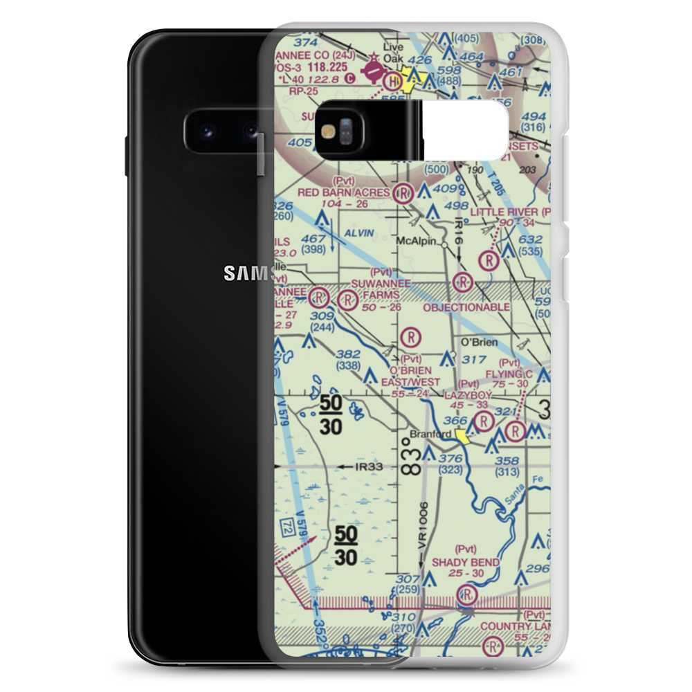 O'Brien Airpark East/West Airport (FD71) VFR Sectional Samsung Case Samsung Galaxy S10+ model shown