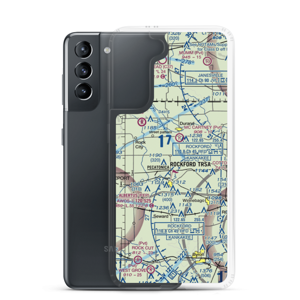 O'Connor Field (8IL5) VFR Sectional Samsung Case Samsung Galaxy S21 model shown