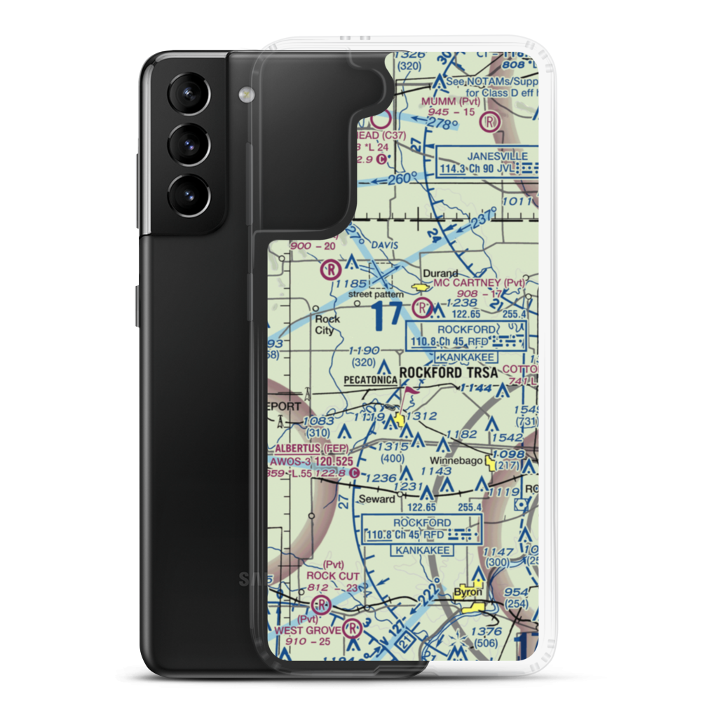 O'Connor Field (8IL5) VFR Sectional Samsung Case Samsung Galaxy S21 Plus model shown