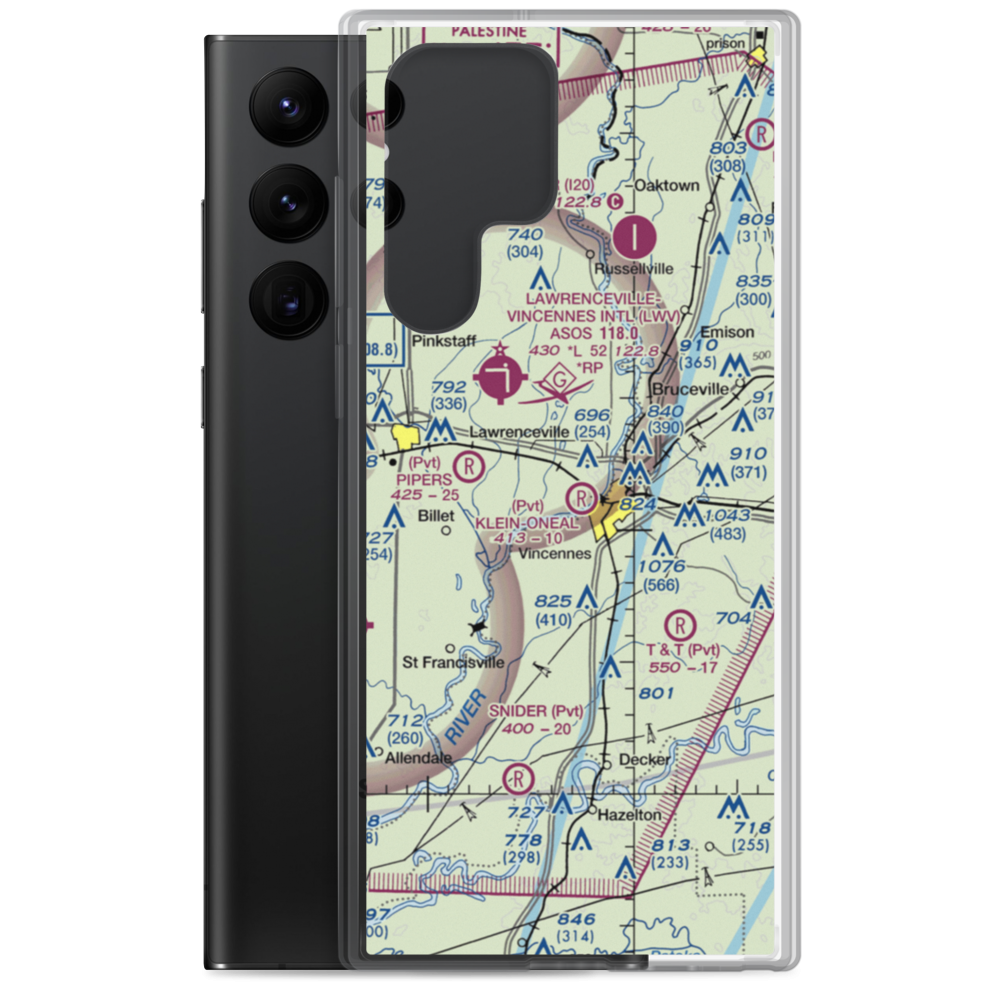 O'Neal Airport (OEA) VFR Sectional Samsung Case Samsung Galaxy S22 Ultra model shown