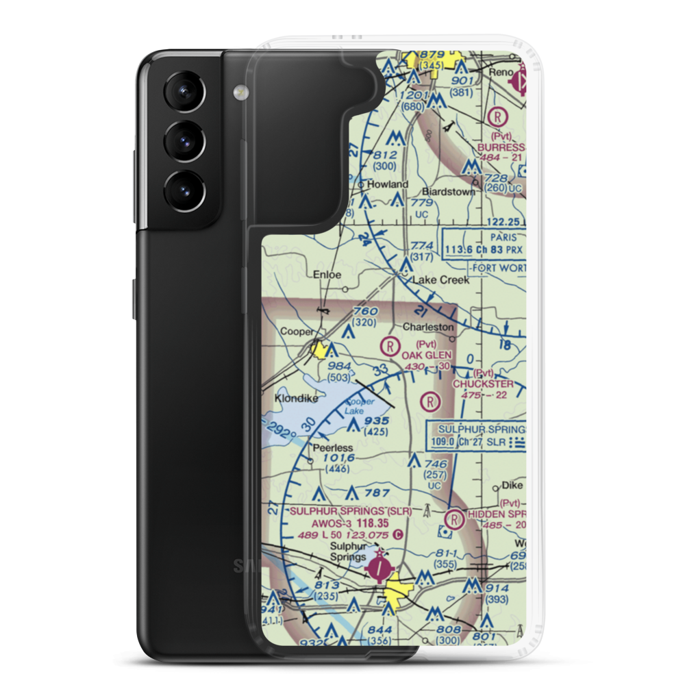 Oak Glen Ranch Airport (3TS9) VFR Sectional Samsung Case Samsung Galaxy S21 Plus model shown