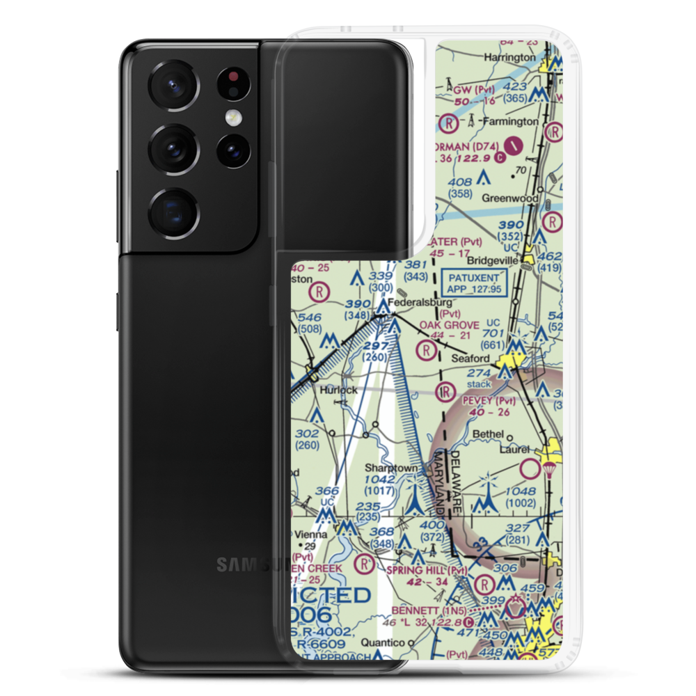 Oak Grove Farm Airport (5MD4) VFR Sectional Samsung Case Samsung Galaxy S21 Ultra model shown