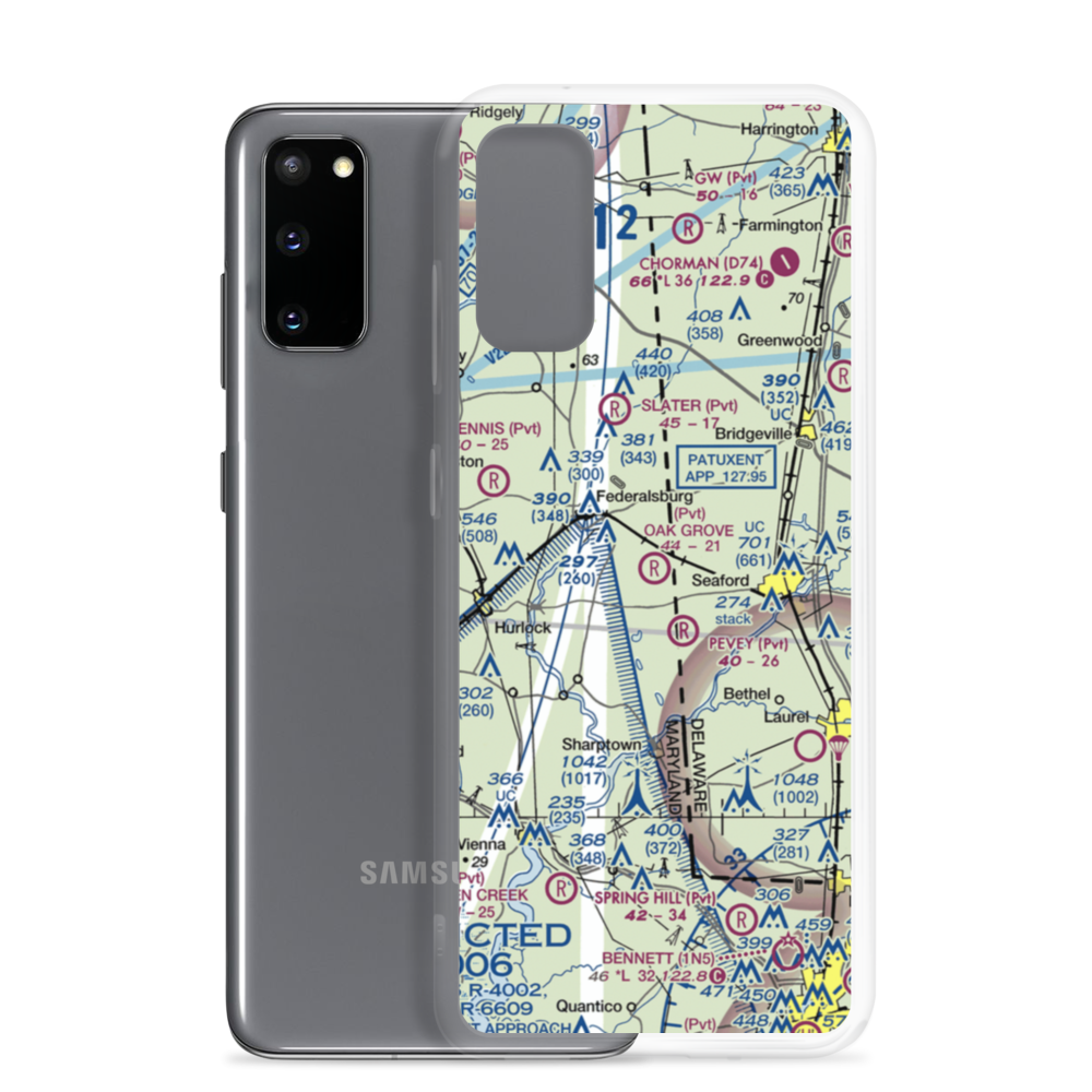 Oak Grove Farm Airport (5MD4) VFR Sectional Samsung Case Samsung Galaxy S20 model shown