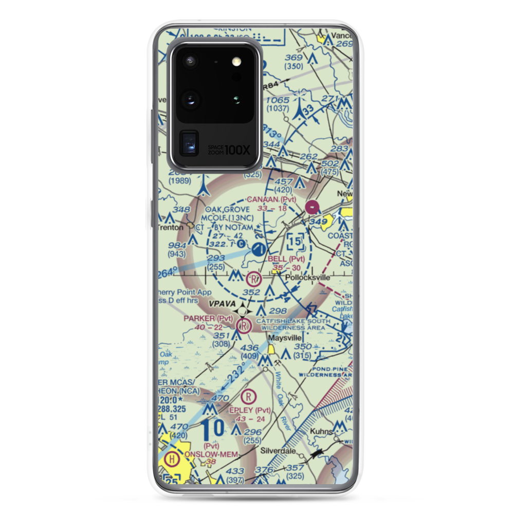 Oak Grove Marine Corps Outlying Field (13NC) VFR Sectional Samsung Case Samsung Galaxy S20 Ultra model shown