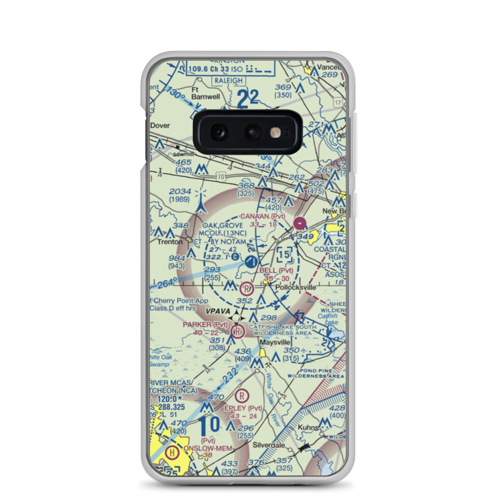 Oak Grove Marine Corps Outlying Field (13NC) VFR Sectional Samsung Case Samsung Galaxy S10e model shown