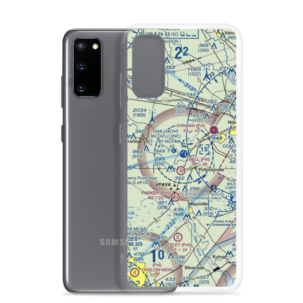 Oak Grove Marine Corps Outlying Field (13NC) VFR Sectional Samsung Case Samsung Galaxy S20 model shown