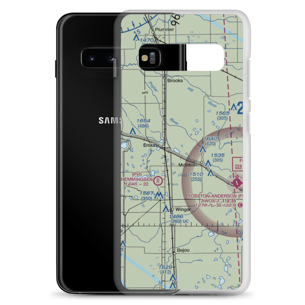 Oak Lake Air Strip (MN42) VFR Sectional Samsung Case Samsung Galaxy S10+ model shown
