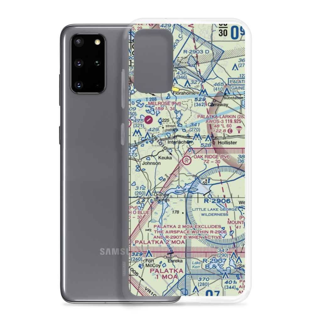 Oak Ridge Airport (FL82) VFR Sectional Samsung Case Samsung Galaxy S20 Plus model shown
