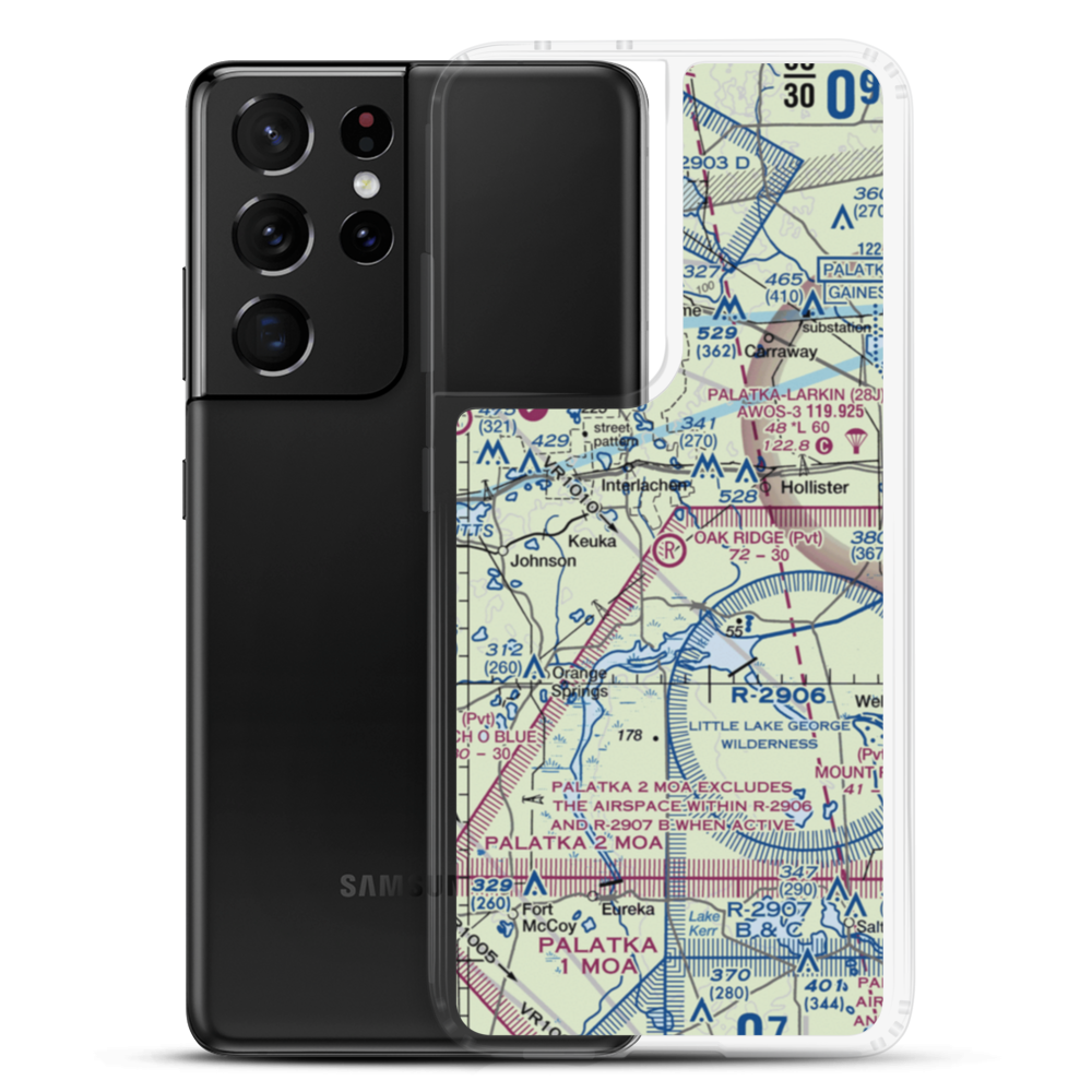 Oak Ridge Airport (FL82) VFR Sectional Samsung Case Samsung Galaxy S21 Ultra model shown