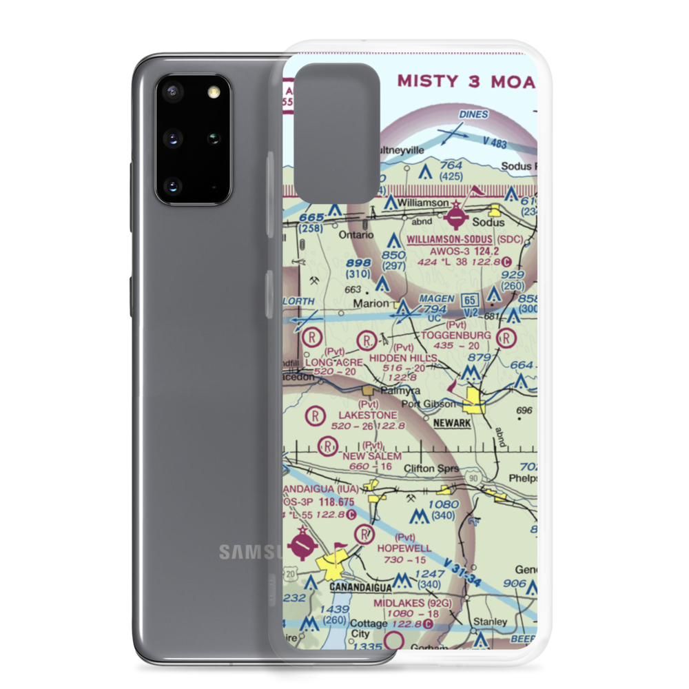 Oak Ridge Airport (NY16) VFR Sectional Samsung Case Samsung Galaxy S20 Plus model shown